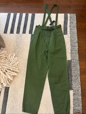 Marc Jacobs Utility Overalls Olive Green | Wide leg, Adjustable straps